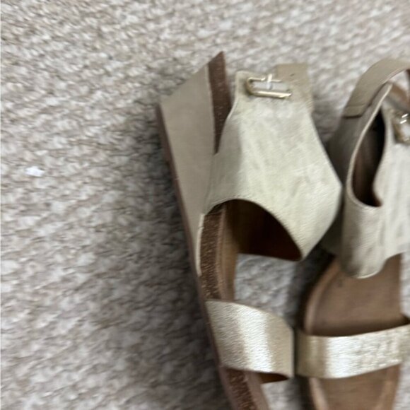 Sofft Wedge Sandals Size 10 Strappy Leather Comfort Shoes brown - Picture 2 of 12